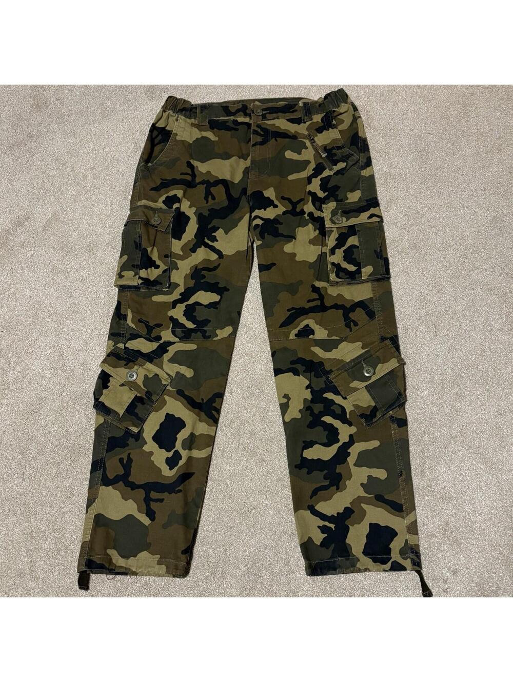 Mustway Mens 36x30 Camo Cargo Utility Military Pants Paratrooper Army